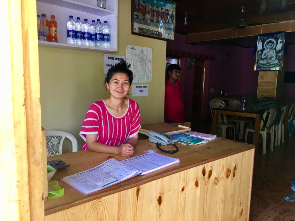 Cheerful and helping staff of Galaxy Guest house in Nubra Valley.