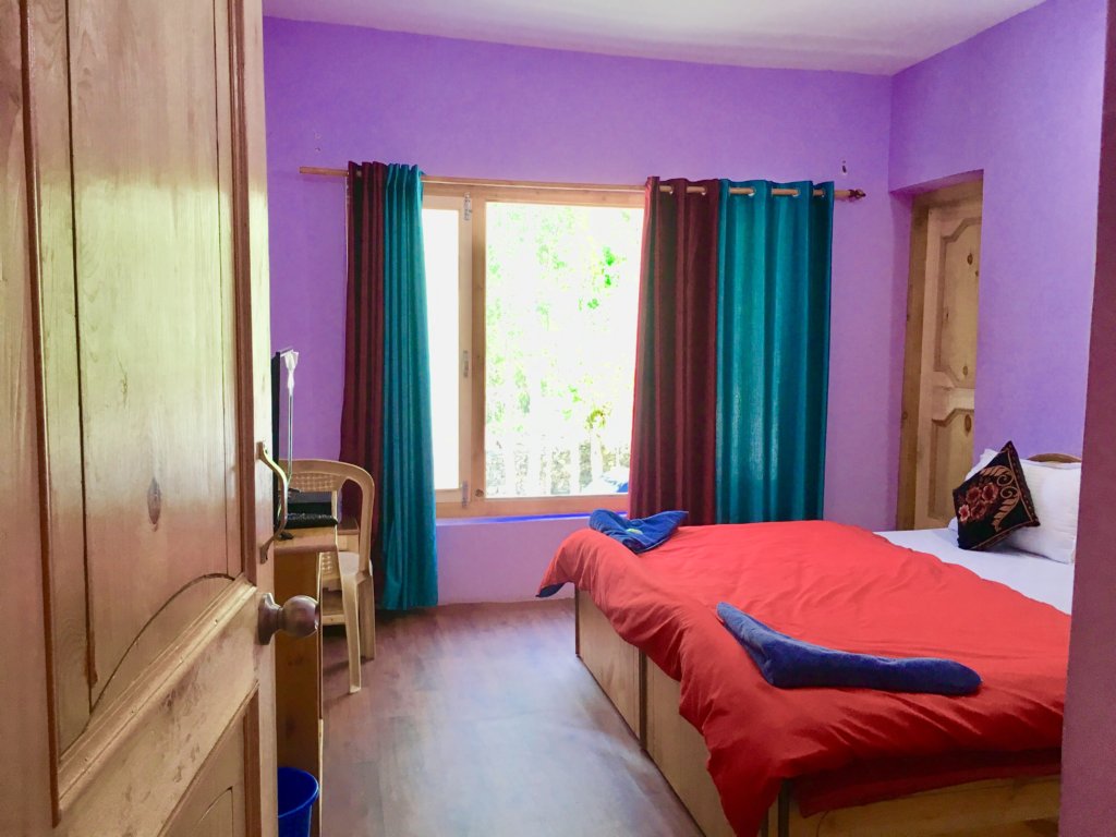 A room of Galaxy Guest House, Nubra Valley.