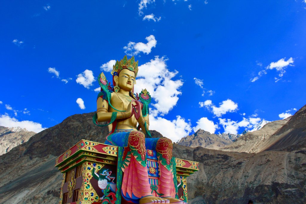Maitreya Buddha Statue in Diskit, Ladakh