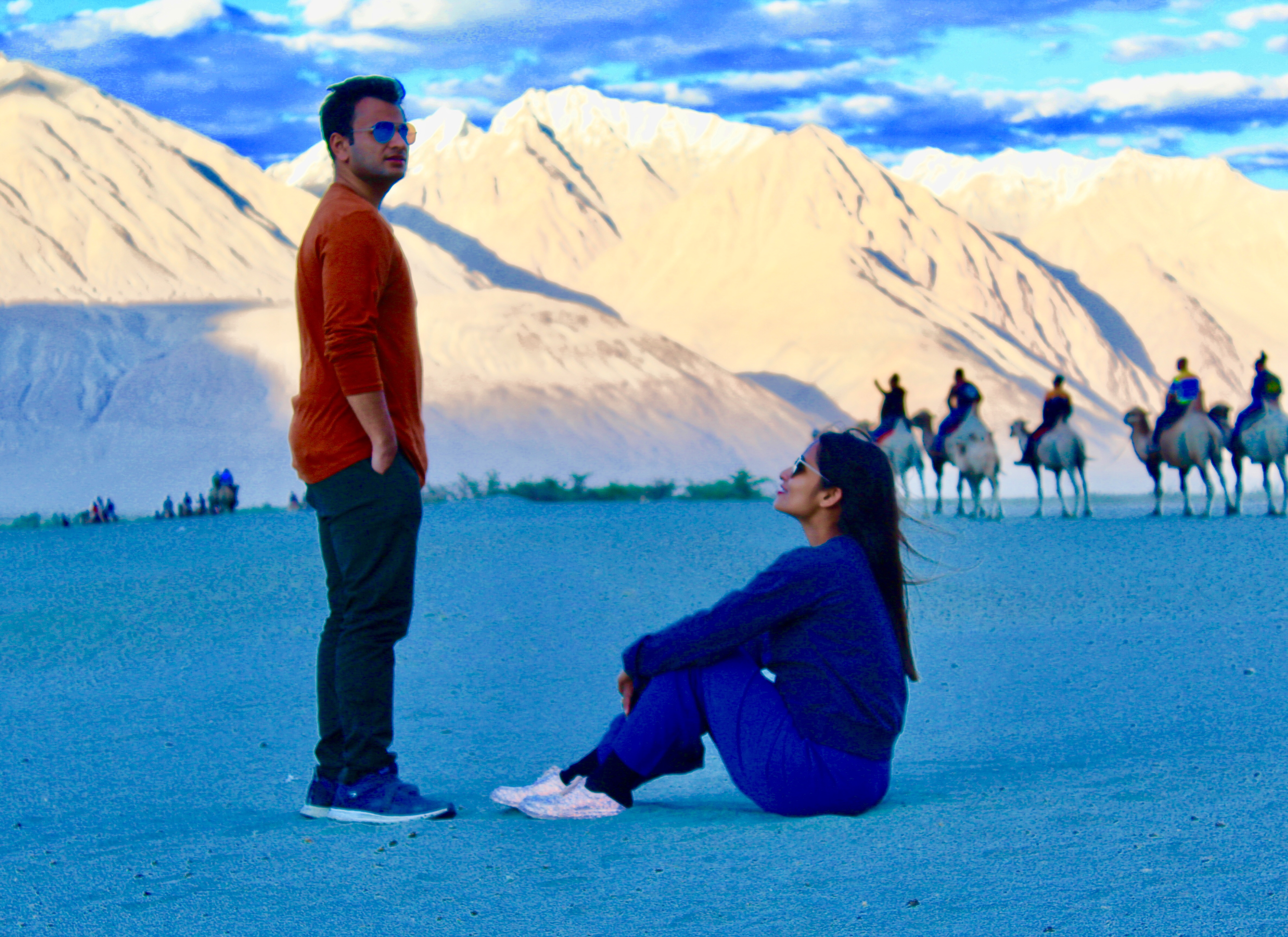 MJ and Shu at Nubra Valley, Ladakh