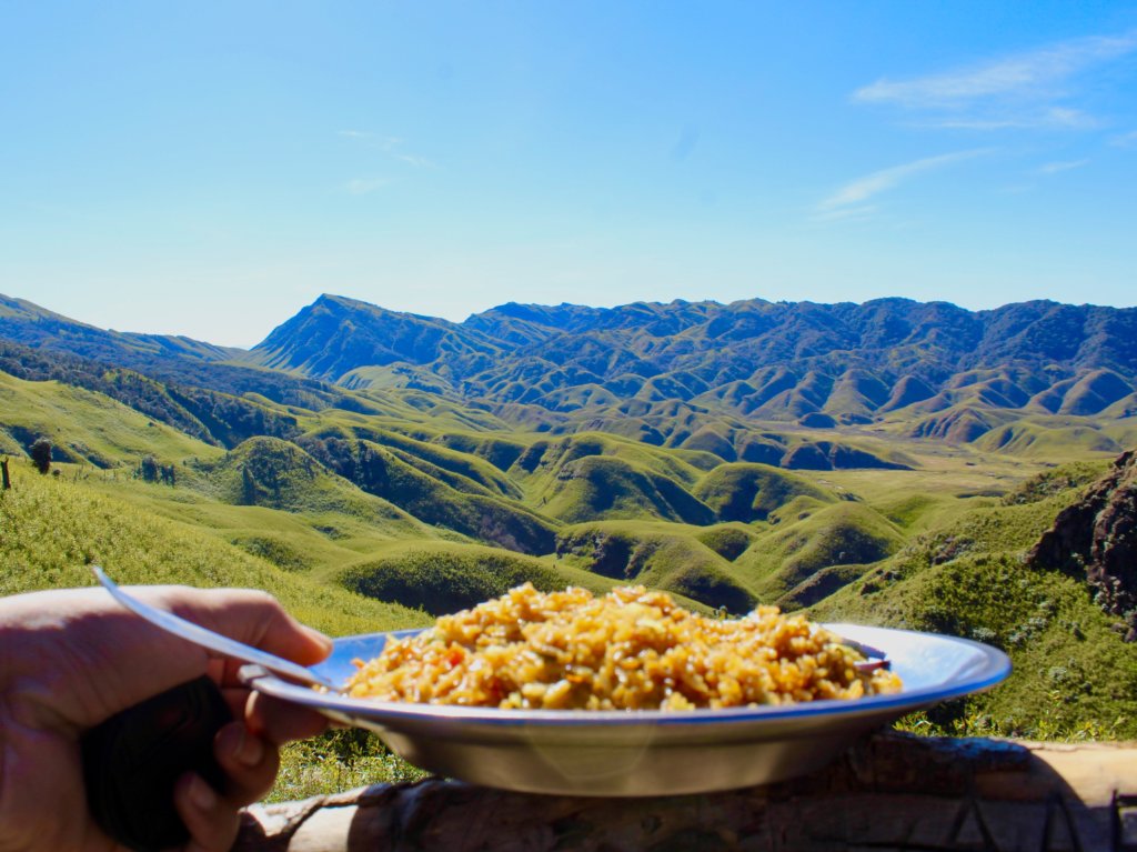 View of Dzukou valley from Base camp