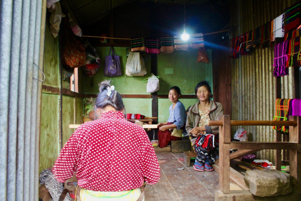 Naga womffen weaving local stu